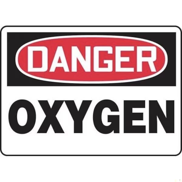 Accuform OSHA DANGER SAFETY SIGN OXYGEN 14 MCHL214VP MCHL214VP - main